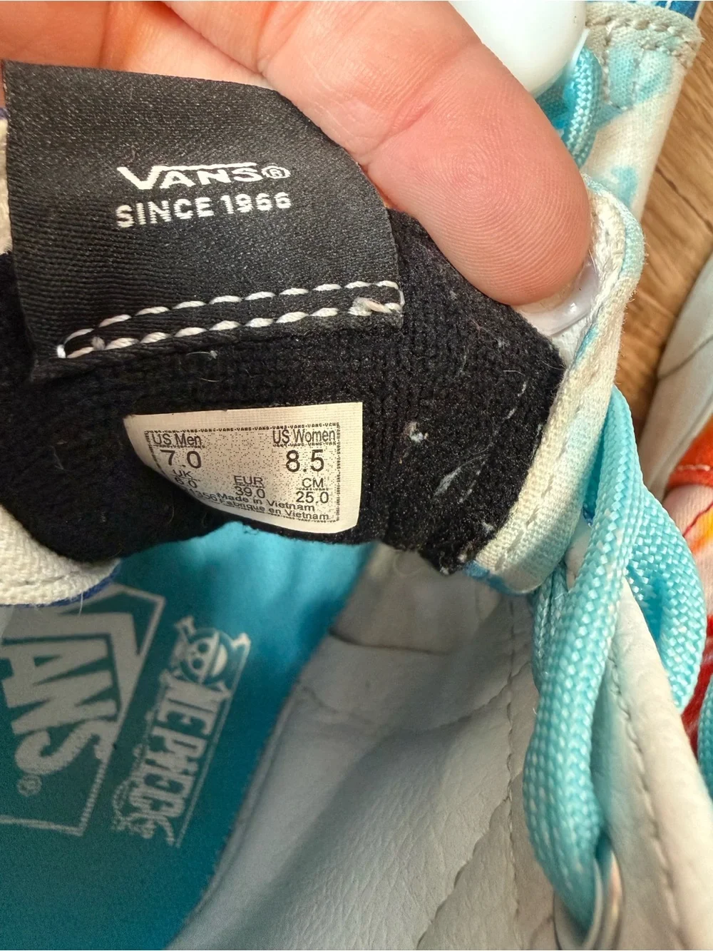 Vans x One Piece Sk8-Hi Punk Hazard Sneakers Men's 7 Women's 8.5